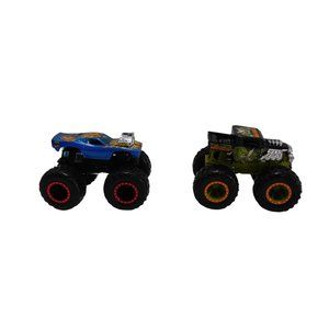 Lot Of 2 Hot Wheels Monster Trucks Bone Shaker & Rodger Dodger Toy